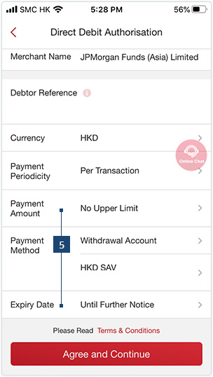 Enter the relevant payment information, then tap “Agree and Continue”.